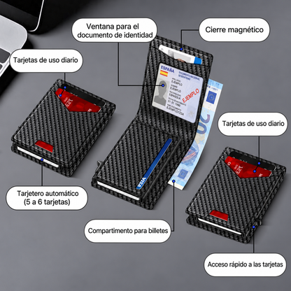Cartera compacta — compartimentos