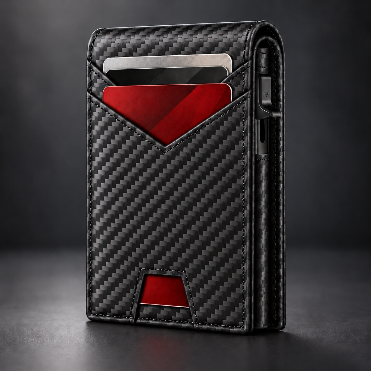 Efecto carbono — cartera con protección RFID